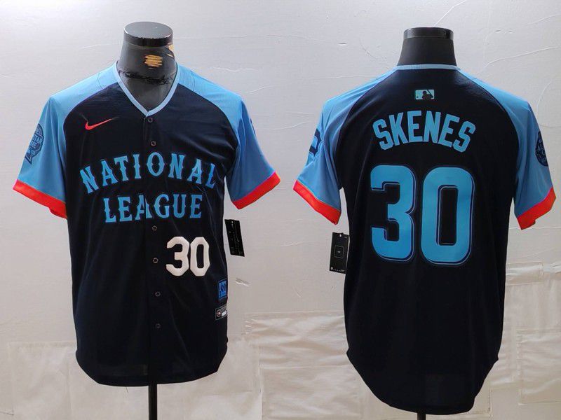 Men Pittsburgh Pirates #30 Skenes Blue All star 2024 Nike MLB Jersey style 1->new york mets->MLB Jersey